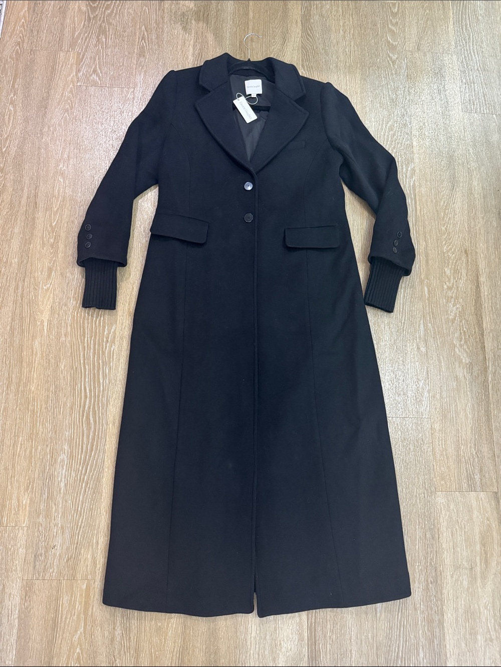 FAVORITE DAUGHTER The City Coat Wool Cashmere Tailored Longline Blazer black L - Picture 8 of 14